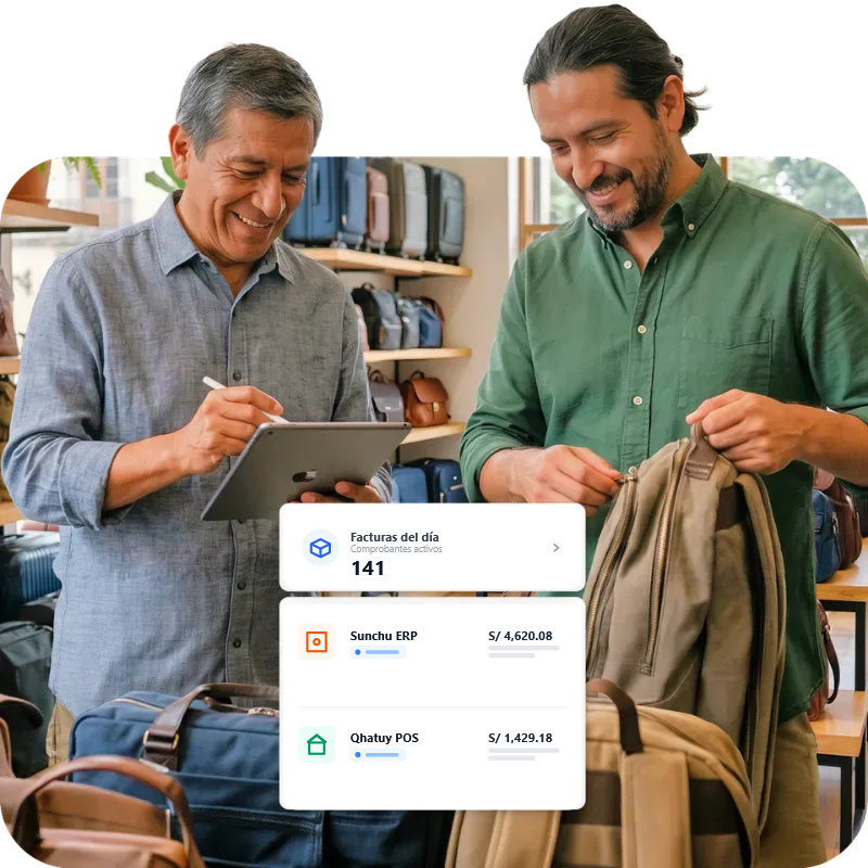 Sunchu y Qhatuy — facturación, inventario y ventas con Pakallko